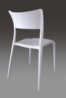 Set 4 Sedie da Giardino in Polipropilene Vandi Tortora