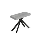 Consolle Allungabile 90-300x40x77 cm Saki Cemento Gambe Antracite 