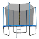 Trampolino Elastico Ø366 cm con Rete di Sicurezza e Pali Imbottiti  J-More