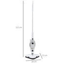 Scopa a Vapore Elettrica 1330W Serbatoio 450ml Bianco