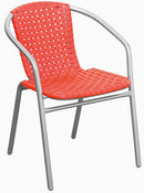 Sedia da Giardino in Ferro e Plastica Vorghini Arancione