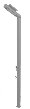 Doccia da Giardino Miscelatore e Lavapiedi con LED Arkema Quick Alluminio Satinato