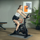 Cyclette Magnetica con Volano 10 kg Sedile e Manubrio Regolabili Monitor LCD e Porta Tablet Nero    