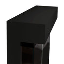 Caminetto Elettrico da Pavimento Autoportante Calliope Effetto Fuoco e Telecomando con Cornice in Legno MDF Nero