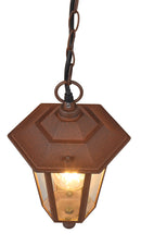 Lampada a Sospensione da Esterno Attacco E27 in Alluminio Ruggine 