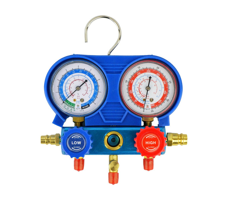 Set manometro a 2 vie per diagnosi gas condizionatori di aria e auto