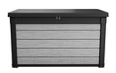 Baule Cassapanca da Esterno 122,9x62,1x70,6 cm in Resina Effetto Legno Keter Denali Grigio
