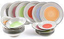 Servizio Piatti 18 Pezzi in Stoneware Soriani Louge Multicolor