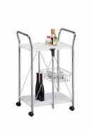 Carrello da Cucina Pieghevole Bianco in Acciaio Tosini TA019W