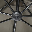 Ombrellone da Giardino 2.5x2.5 m con Rotazione 360° e Parasole Regolabile a Manovella Grigio Chiaro  