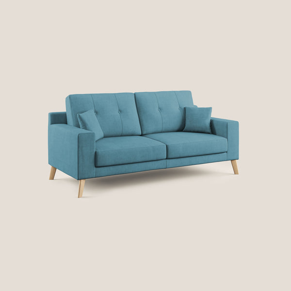 Divano 2 Posti 146x95x91 cm in Tessuto Azzurro prezzo