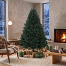 Albero di Natale Artificiale Ø110x180 cm con 820 Rami Ignifughi e Base in Acciaio Verde      