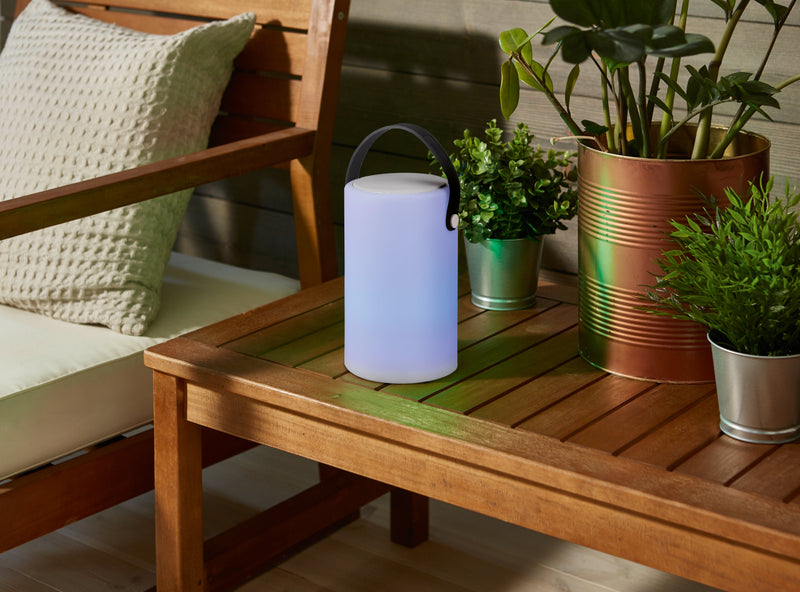 Lampada tavolo da Esterno a LED in Plastica Bianco