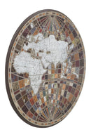 Pannello Bizantino Map Ø125x3,5 cm in Ferro Multicolor