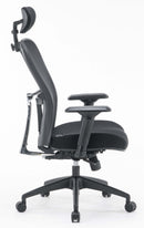 Sedia Poltrona Direzionale da Ufficio in Tessuto e Rete Pasadena Nera