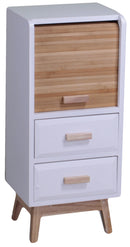 Mobiletto 1 Anta Scorrevole 2 Cassetti in Legno Marbela