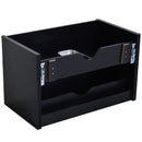 Mobile Bagno Sospeso 80 cm a 2 Cassetti con Specchio e Lavabo  Goteborg Nero