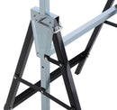 Set 2 Cavalletti da Lavoro Pieghevoli Telescopici Altezza Regolabile in Tubi d'Acciaio 