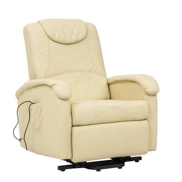 Poltrona Relax Elettrica Massaggiante 72x95/182x106/145 h cm in Similpelle Beige prezzo