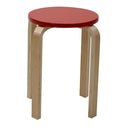 Sgabello Tondo in Legno Ø32x45cm Small Rosso