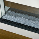 Camino Elettrico da Parete 98x27x54,5 cm Effetto Fiamma 2000W Bianco