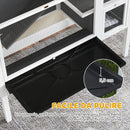 Gabbia per Conigli e Criceti da Interno 120x53x93 cm Rialzata con Vassoio Estraibile e Tetto Apribile in Legno Grigio      