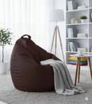 Poltrona a Sacco Pouf in Similpelle Marrone Avalli