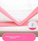 Zanzariera per Letto Pieghevole 190x135 cm Esagonale a Rete Nylon Rosa