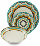 Servizio Piatti 18 Pezzi in Porcellana Villa d'Este Home Tivoli Funky Multicolor