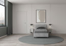 Letto Singolo Ankel Testata Doghe Dritta  Cemento Varie Misure