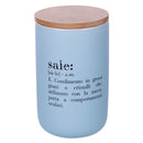 Barattolo Sale Double Face 750 ml in New Bone China VdE Tivoli 1996 Acquamarina