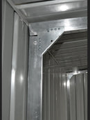 Casetta Box da Giardino in Lamiera di Acciaio Porta Utensili 360x600x230 cm Enaudi Bianca