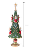 Albero Natale con Angeli e Led 60 cm Verde
