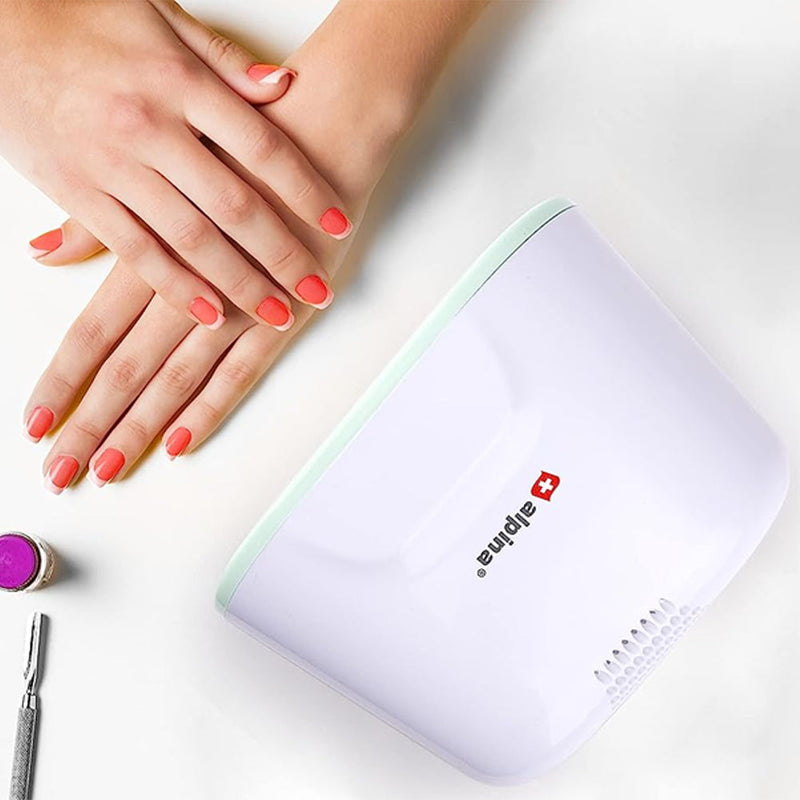 Mini Asciugaunghie a Batteria Compatto Asciugatura Rapida Ventilazione Unghie Alpina