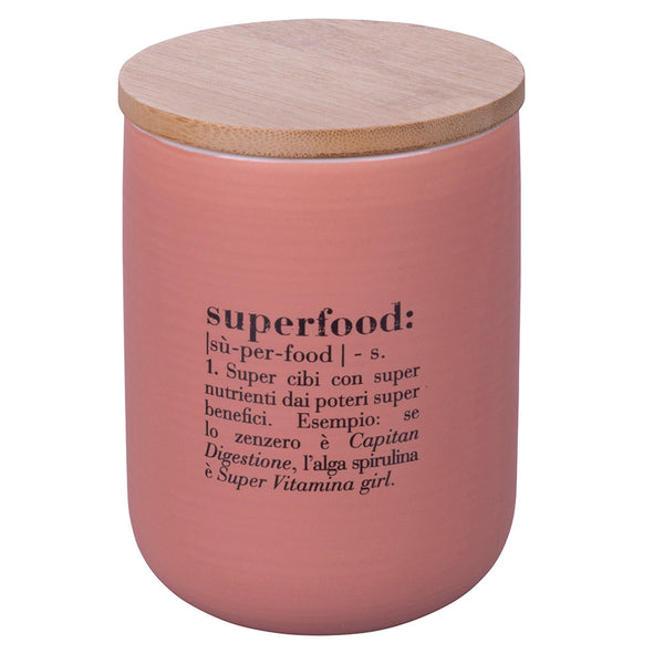 Barattolo Superfood 750 ml in New Bone China VdE Tivoli 1996 Rosa sconto