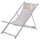 Sdraio Pieghevole Lido con Poggiatesta 94x60x92-81 cm in Poliestere e PVC Avorio