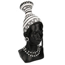 Statua in resina busto donna africana cm 23x16xh39