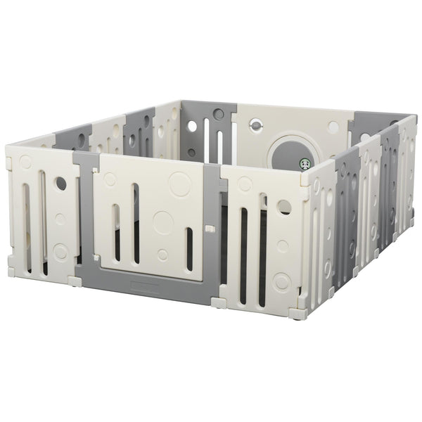 sconto Box Recinto Attività per Bambini 190x150x64 cm Grigio e Bianco