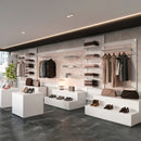 Set 2 Barre Appendiabiti per Armadio Ø27x81,5 cm in Acciaio Emuca Bianco