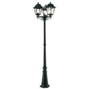 Lampada Palo Alto Tre Luci per Giardino Colore Nero da Esterno Linea Quadrata Sovil