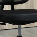 Sedia Poltrona Operativa da Ufficio 45x45x78-88 cm in Nylon e Rete Nera