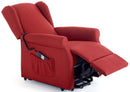 Poltrona Alzapersona Elettrica 2 Motori in Tessuto Vittoria Rossa