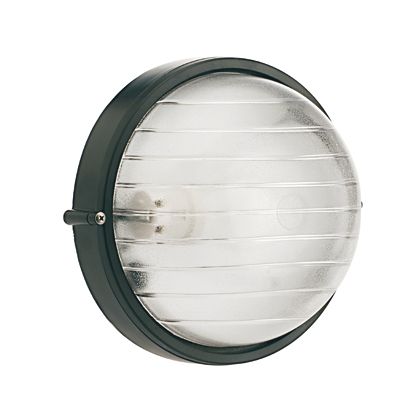 sconto Lampada Plafoniera Tonda Grande Colore Nero per Esterno Linea Industriale Sovil