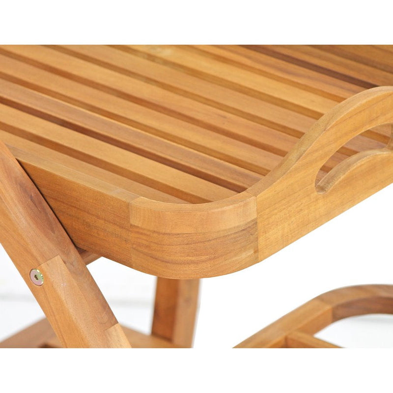 Carrello da cucina portavivande con vassoio 47,5x72xH79 cm in legno Tristan