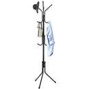 Attaccapanni da Terra Salvaspazio 12 Ganci Stand Appendiabiti a Piantana Nero