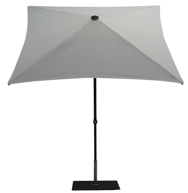 Ombrellone da Giardino 2x2 m Palo Ø38 mm in Alluminio Effetto Legno Tessuto Poliestere Trend Wood Bianco