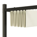 Gazebo Pergola da Giardino 298x298x230 cm con Telo Retrattile Bianco Crema   