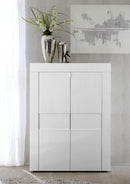 Mobile Alto da Salotto 2 Porte 92x42x125cm TFT  Build Bianco Lucido