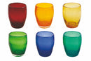 Set 6 Bicchieri Ø8,5x10 cm in Vetro Soffiato Villa d'Este Home Tivoli Acapulco Multicolor