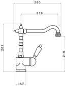 Rubinetto Cucina Miscelatore Monocomando Apell AP091TT Classico Ottone